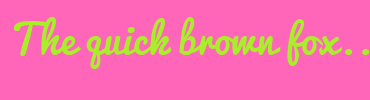 Image with Font Color A9ED2B and Background Color FF66BA